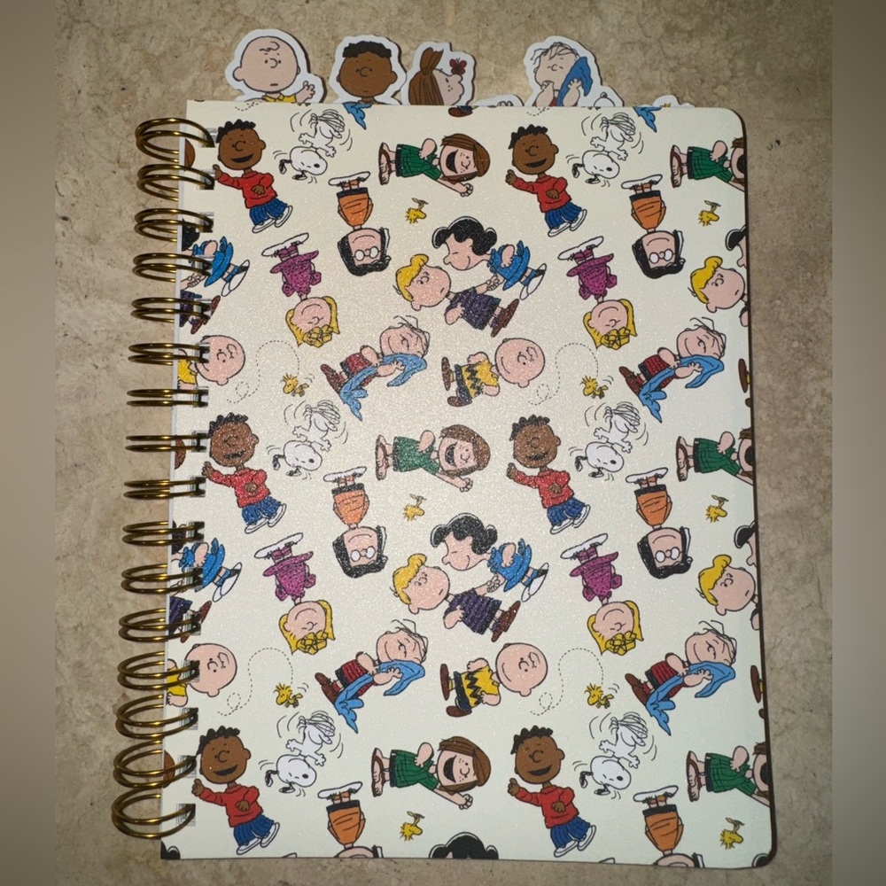NWT Peanuts Spiral Notebook 8.5 inches X 6.5 inches wide
